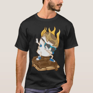 Camiseta Funny Dabbing Marshmallow Smores Legal acampando D