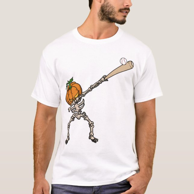 Camiseta Funny Dabbing Pumpkin Head Baseball Gift Idea (Frente)