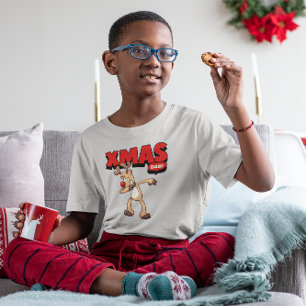 Camiseta Funny Dabbing Reindeer Xmas