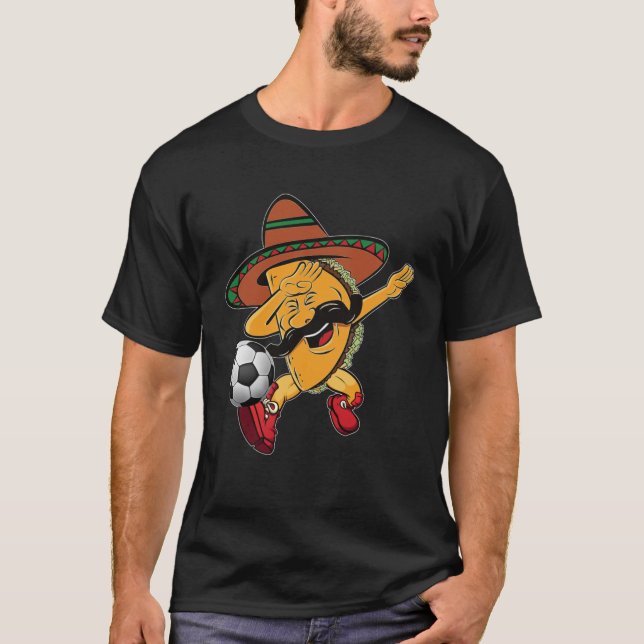 Camiseta Funny Dabbing Taco Soccer Cinco Esportivos (Frente)