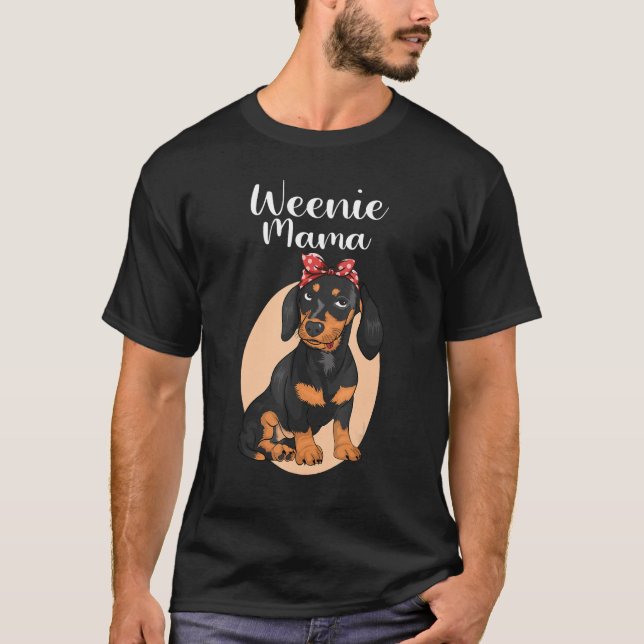 Camiseta Funny Dachshund Mama Weenie Mom For Dog Lover Wein (Frente)