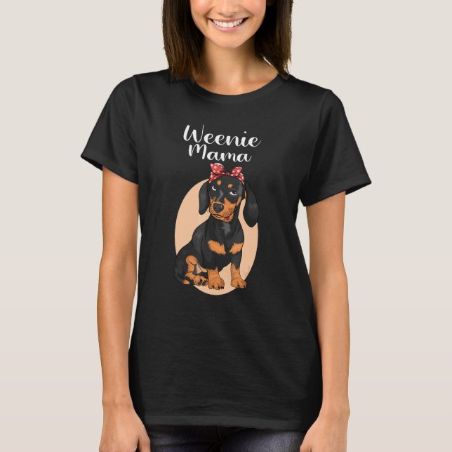 Camiseta Funny Dachshund Mama Weenie Mom For Dog Lover Wein (Frente)