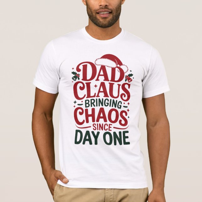 Camiseta Funny Dad Claus Christmas Design (Frente)