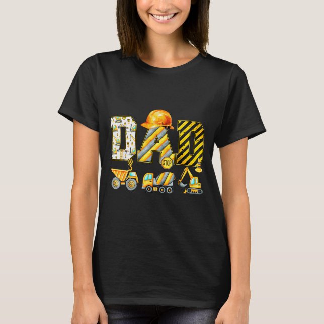Camiseta Funny Dad Construction Excavator Kids Matching Fam (Frente)