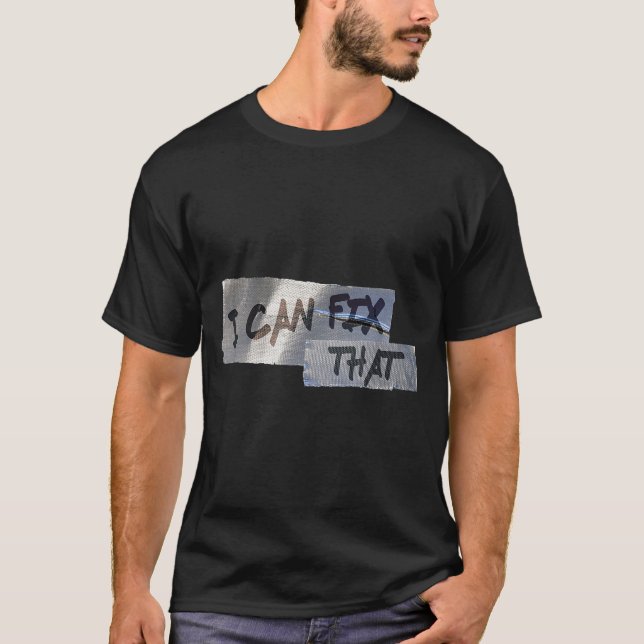 Camiseta Funny Dad Shirt Duct Tape I Can Fix That Gift  (Frente)