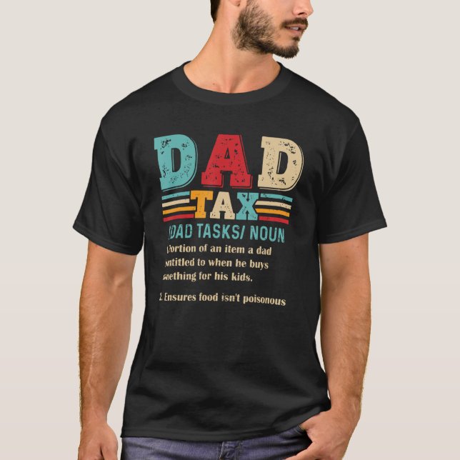 Camiseta Funny Dad Tax Definition Apparel, Funny Fathers Da (Frente)