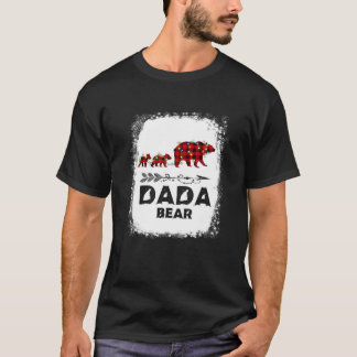 Camiseta Funny Dada Bear Matching Family Christmas Bear Red