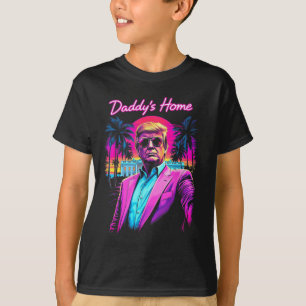 Camiseta Funny Daddys Casa Branca Trump Rosa 2024