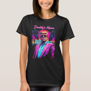 Camiseta Funny Daddys Casa Branca Trump Rosa 2024