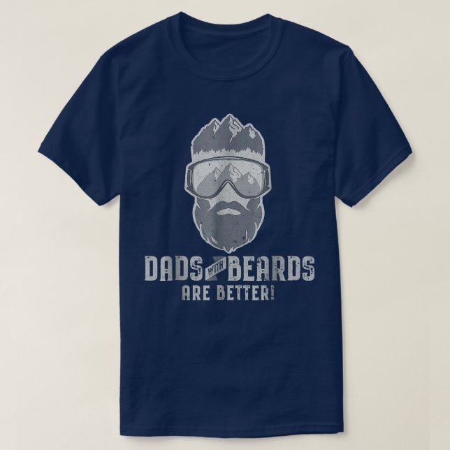 Camiseta Funny Dads With Beards Are Better Father's Day Ski (Frente do Design)