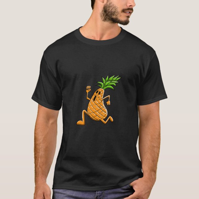 Camiseta Funny Dancing Pineapple Cartoon Character (Frente)