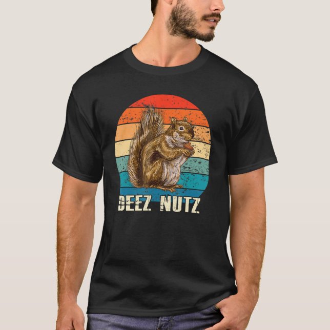 Camiseta Funny Deez Nut Nutcracker Squirrel Deez Nutz Retro (Frente)