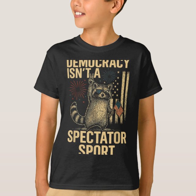 Camiseta Funny Democracy Isn't A Spectator Srt  (Frente)