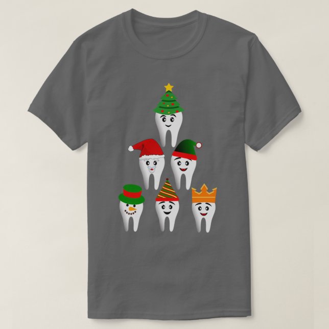 Camiseta Funny Dentist Christmas Santa Dental Tooth Xmas Gi (Frente do Design)