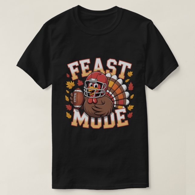 Camiseta Funny Design Turkey Feast Mode Fall Men Women kids (Frente do Design)