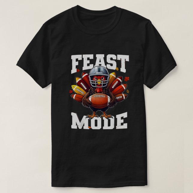 Camiseta Funny Design Turkey Feast Mode Fall Men Women kids (Frente do Design)