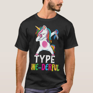 Camiseta Funny Diabetic Unicorn Type One Maravilhoso Type 1