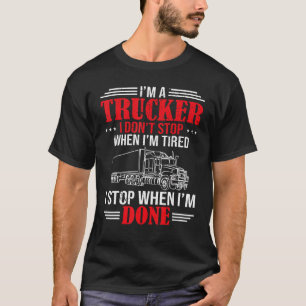 Camiseta Funny Diesel Trucker Big Rig Semi Trailer Truck Dr