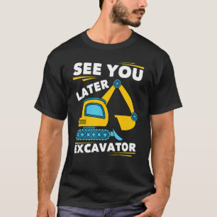 Camiseta Funny Digger Vehicle Construction Boys Exca