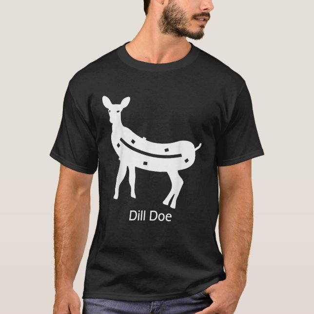 Camiseta Funny dill doe reindeer pickles naughty Dill Doe D (Frente)