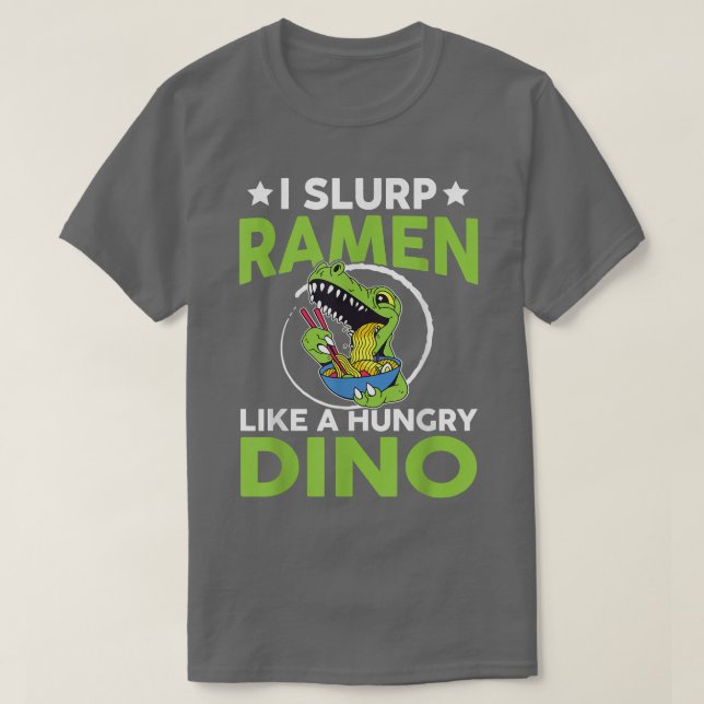 Camiseta Funny Dino Ramen - Ramen 338 (Frente do Design)