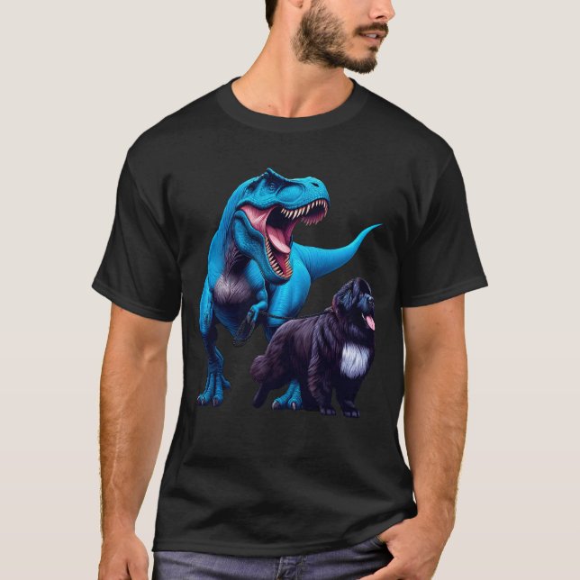 Camiseta Funny Dinosaur Terra Nova Andando Cachorro (Frente)