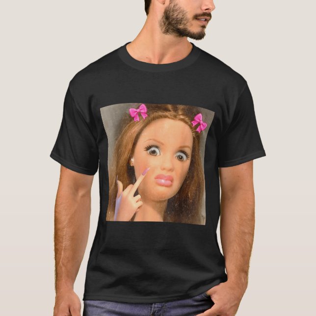 Camiseta Funny Disgusting Doll Face Meme  (Frente)
