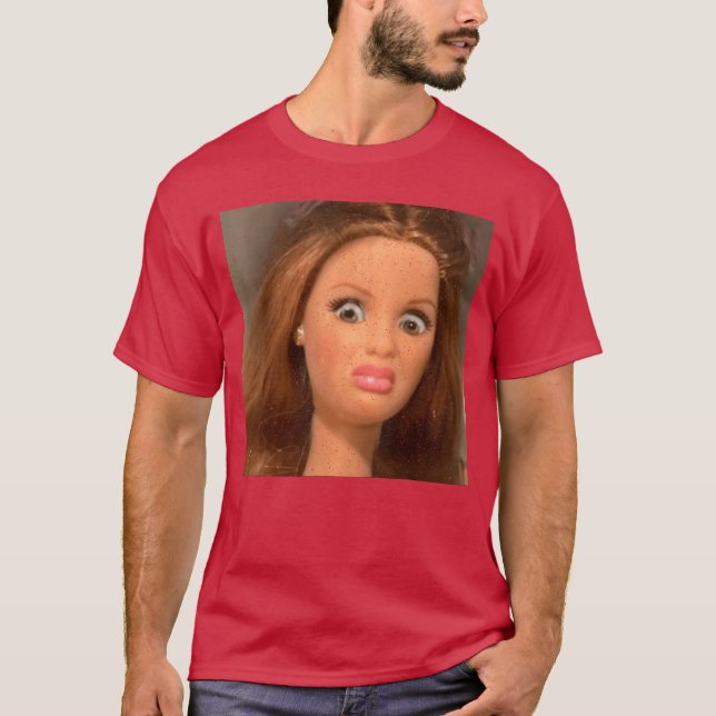Camiseta Funny Disgusting Doll Face Meme friend boy (Frente)
