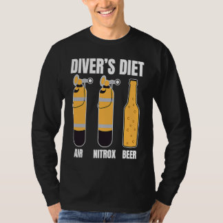 Camiseta Funny Diver Diet Beer Diving Water Sports T