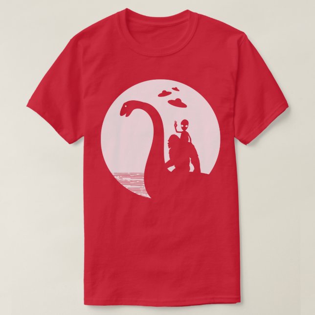 Camiseta Funny do Monstro do Loch Ness (Frente do Design)