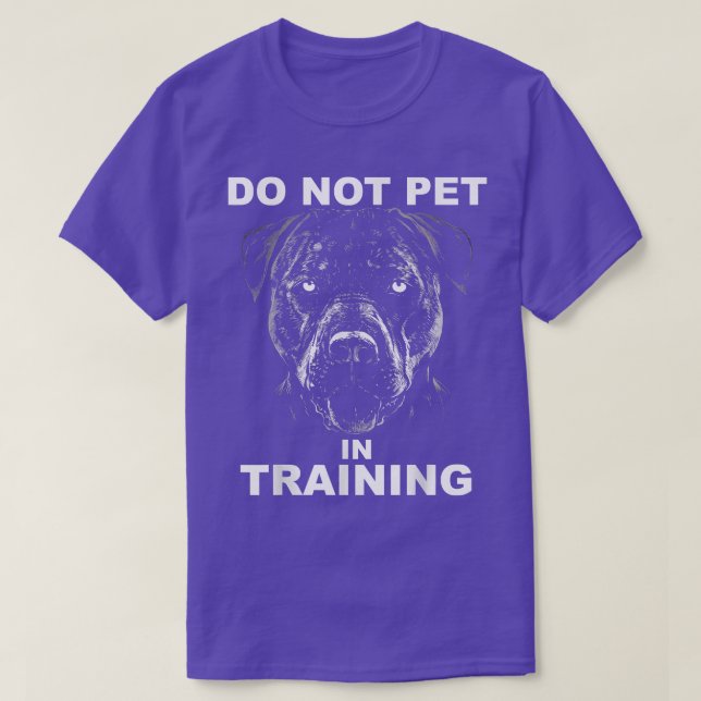 Camiseta Funny Do not pet Pit Bull Dog Training  (Frente do Design)