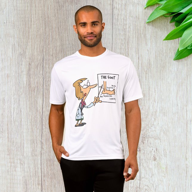 Camiseta Funny Doctor Teaching Foot Anatomy (Criador carregado)