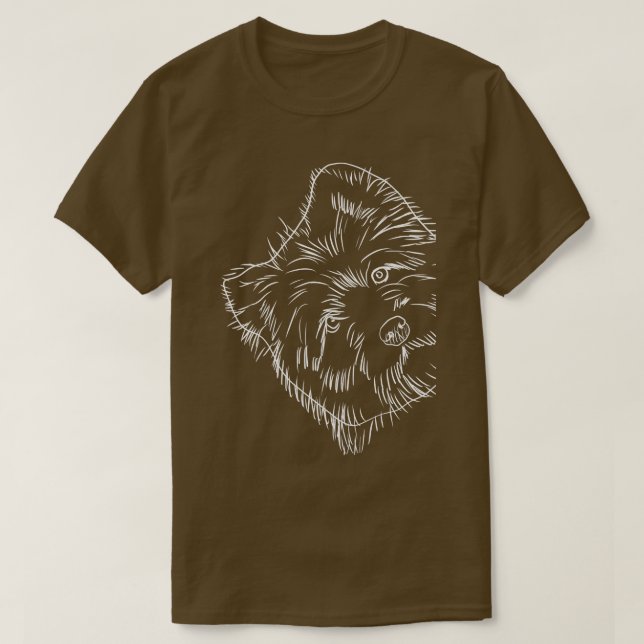 Camiseta Funny Dog Cairn Terrier  (Frente do Design)