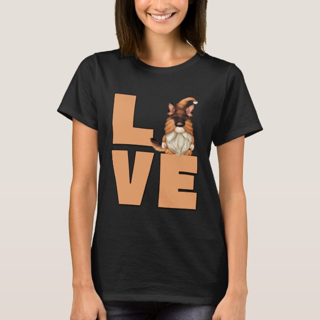 Camiseta Funny Dog Graphic For Gnome Lover I Love My German (Frente)