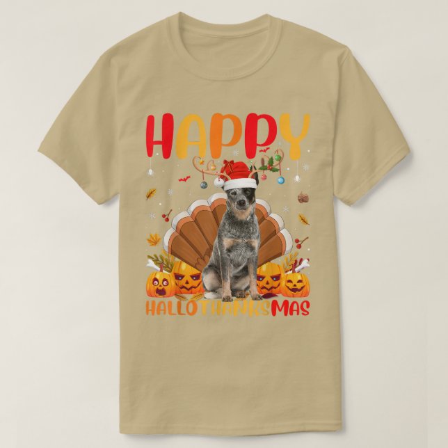 Camiseta Funny Dog Lover Happy Australian Cattle Dog HelloT (Frente do Design)