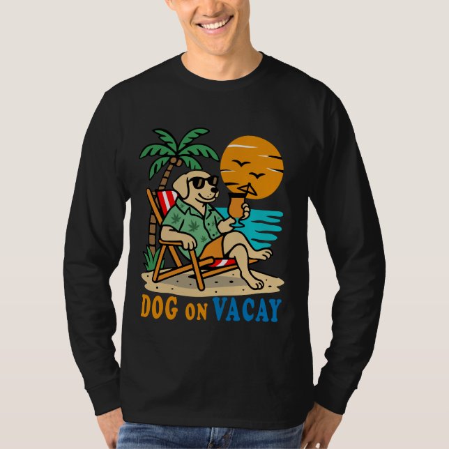 Camiseta Funny Dog on Vacation T-Shirt | Cute Summer (Frente)