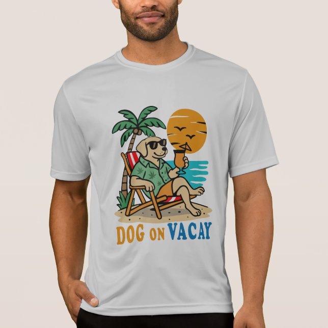 Camiseta Funny Dog on Vacation T-Shirt | Cute Summer (Frente)