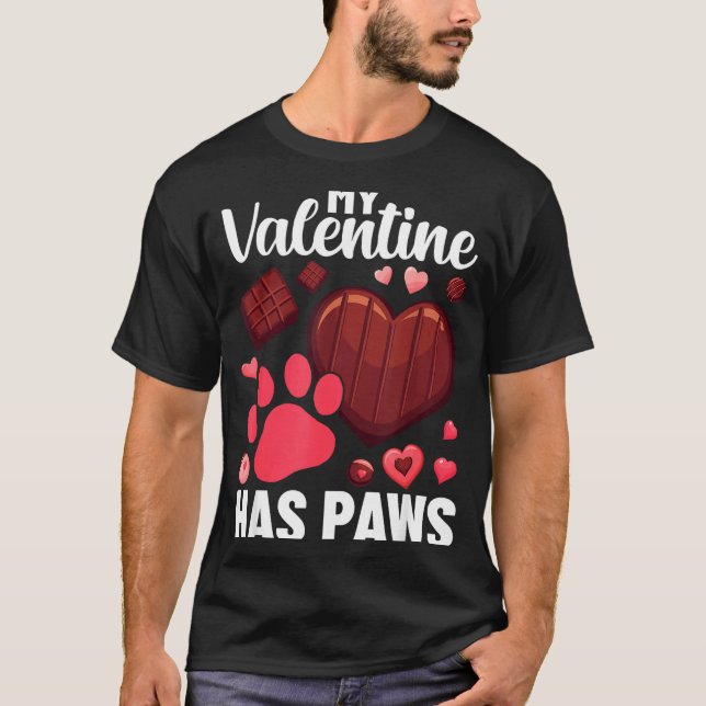 Camiseta Funny Dog Owner Valentines Day Heart Women Girls  (Frente)