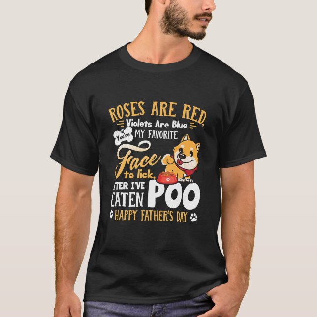 Camiseta Funny Dog Poem Happy Father's Day (Frente)