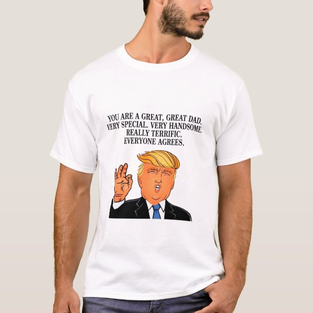 Camiseta Funny Donald Trump Fathers Day T Shirt from Son (Frente)
