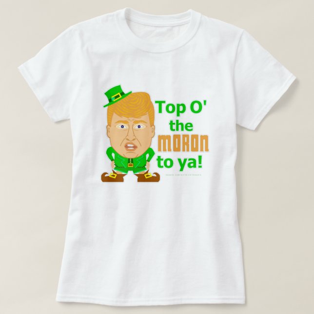 Camiseta Funny Donald Trump Leprechaun (Frente do Design)