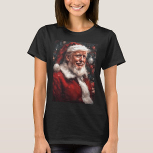 Camiseta Funny Donald Trump Santa Claus Pai de Natal H