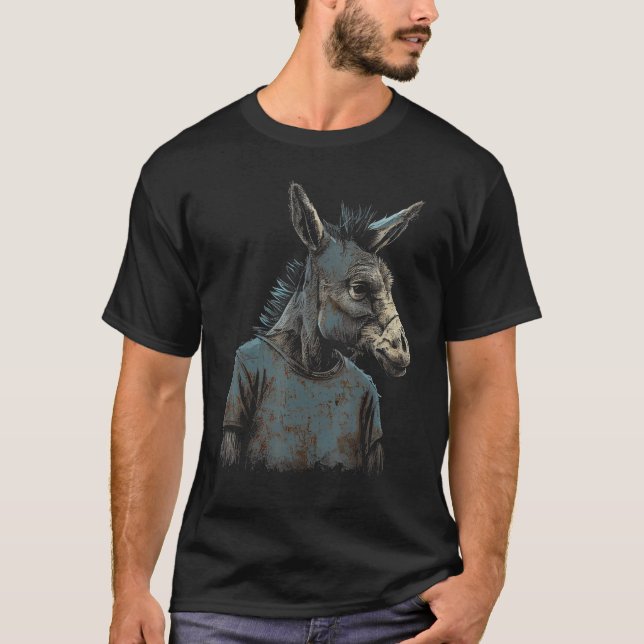 Camiseta Funny Donkey Face Gift idea for Donkeys Lovers Gra (Frente)