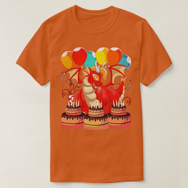 Camiseta Funny Dragon Kids Birthday (Frente do Design)