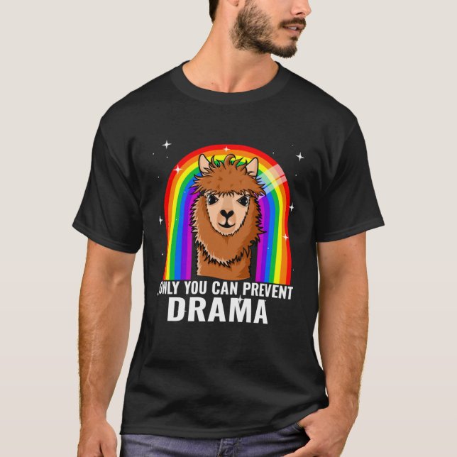 Camiseta funny drama Llama for girls llama gift (Frente)
