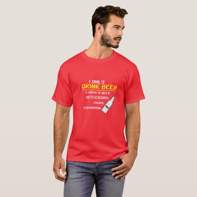 Camiseta Funny Drinking Shirt, Beer Lovers (Frente Completa)