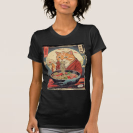 Camiseta Funny Duck Eating Ramen Japanese Ukiyo-e Style