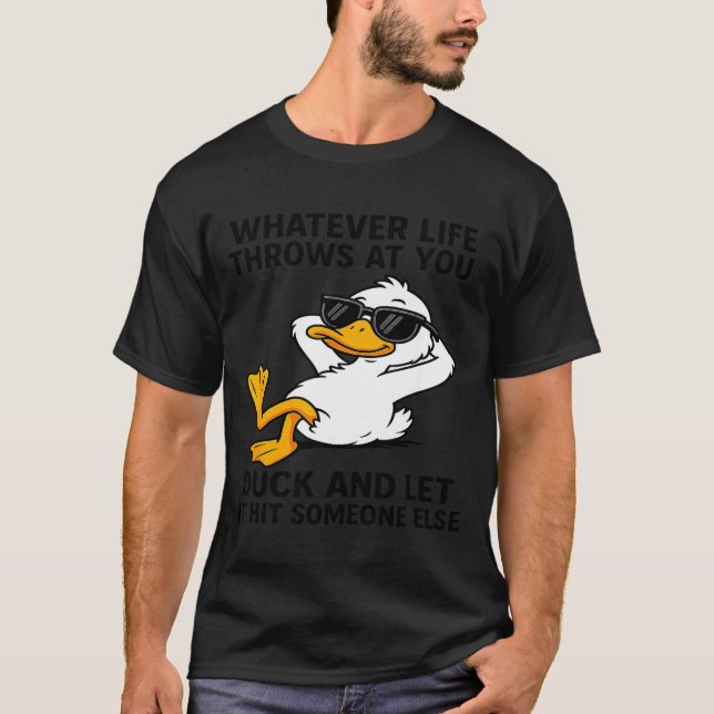 Camiseta Funny Duck Graphic Men Women Funny Quote  (Frente)