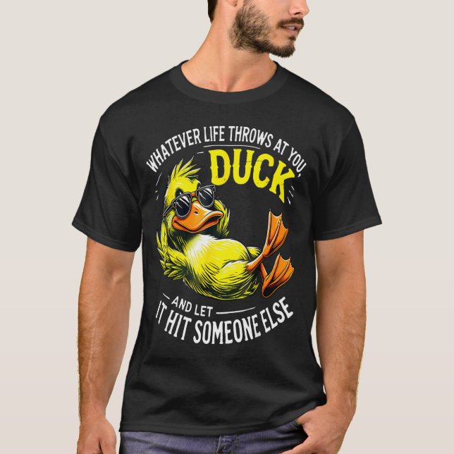 Camiseta Funny Duck Graphic Tees Men Women Funny Quote  (Frente)