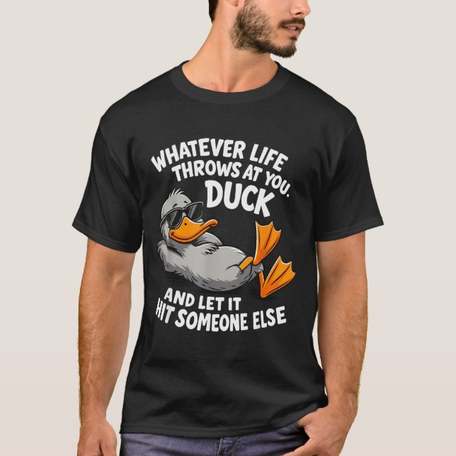 Camiseta Funny Duck Graphic Tees Men Women Teens Funny Quot (Frente)